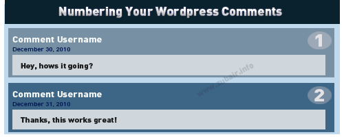 Add Numbers to Your WordPress Comments